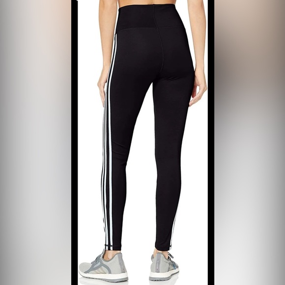 ADIDAS Black Design 2 Move ClimaLite® High-Rise 3-Stripe Leggings. Size Small - Picture 4 of 6